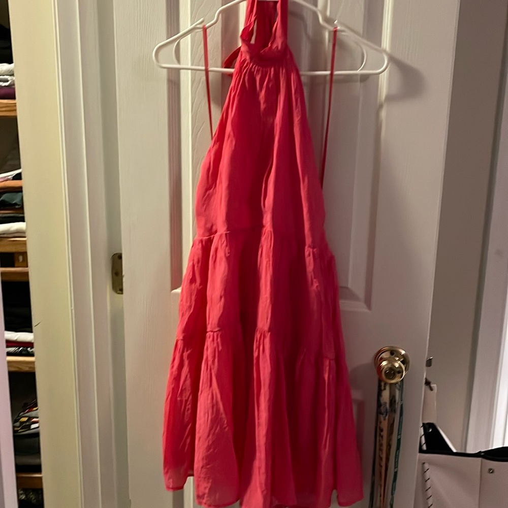 Mustard Seed- Pink halter backless dress- Size M